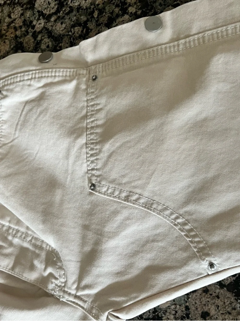 Mens  MNML snap western Cream Cotton Pants